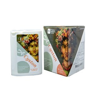 Close-up of A-Cyston tablets