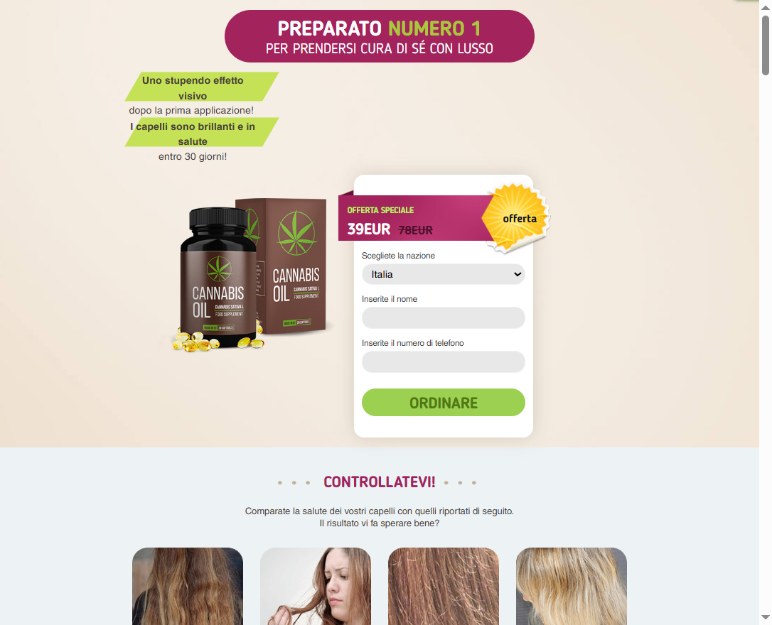 Immagine Cannabis Oil benefici