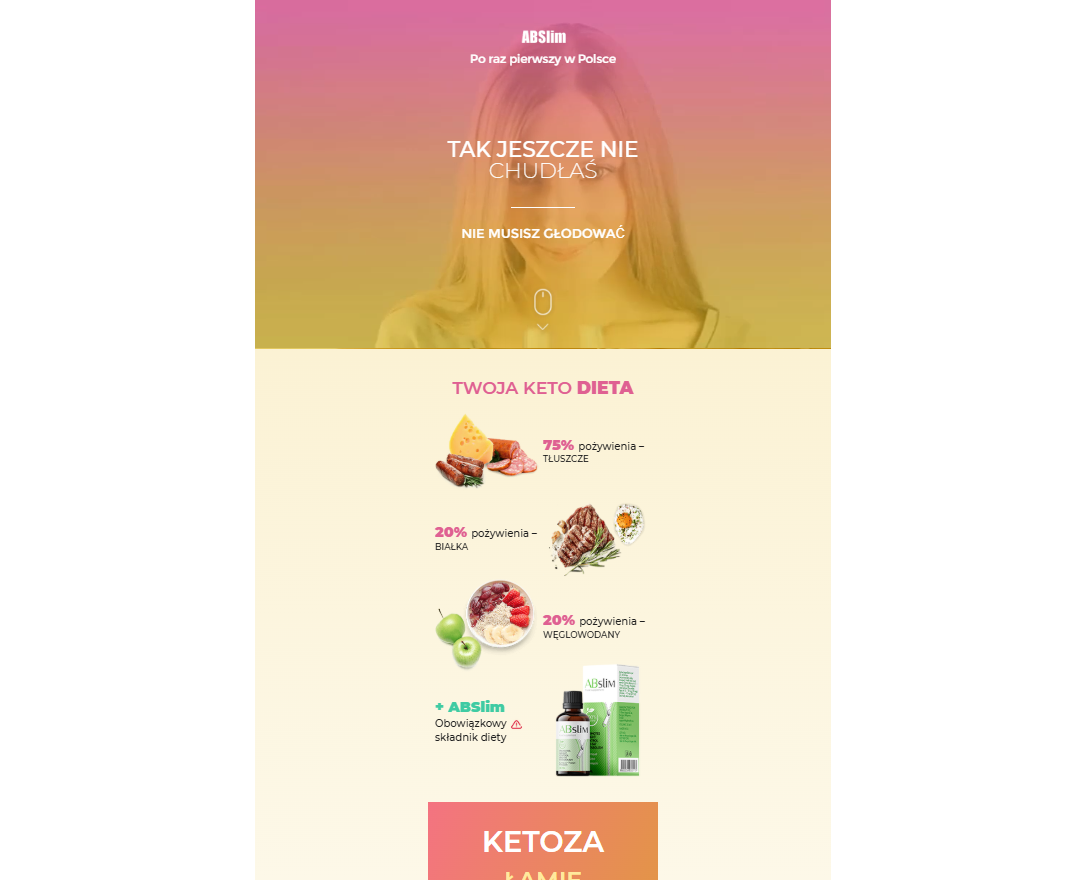 Produkt ABSlim - opakowanie suplementu