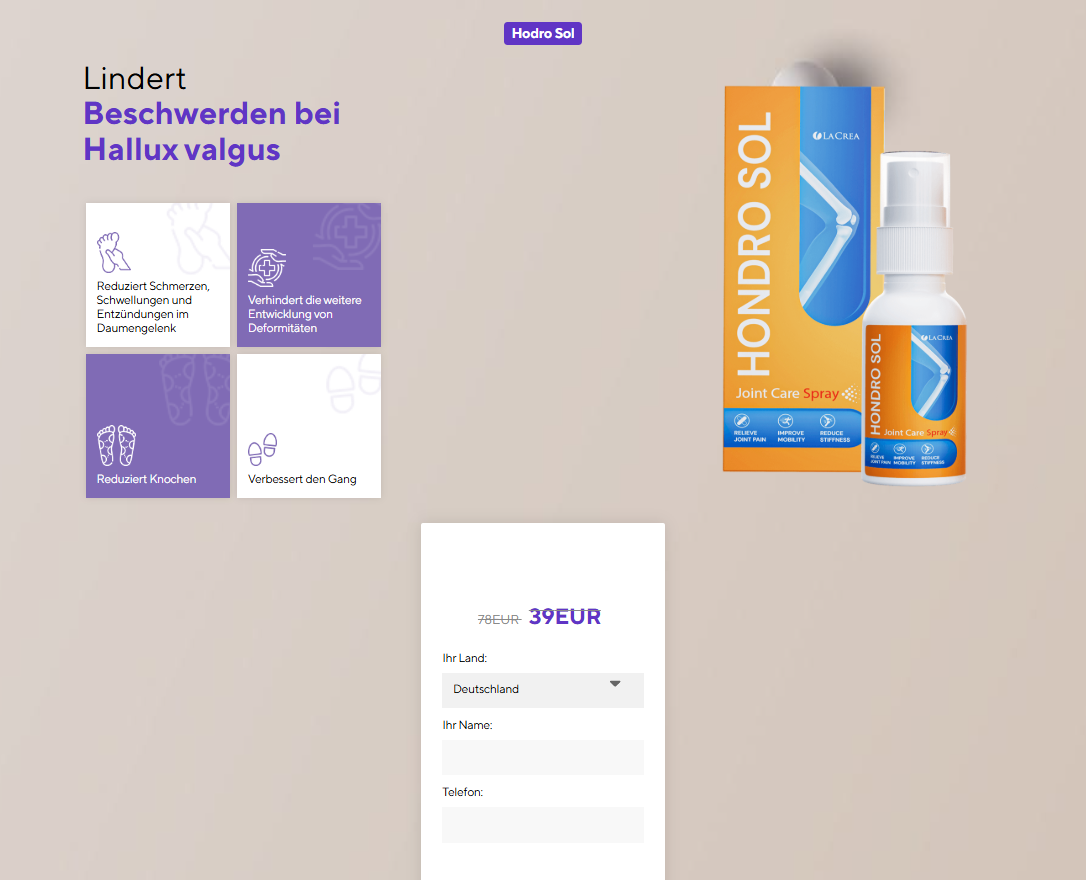 Hondro Sol Valgus Produktbild