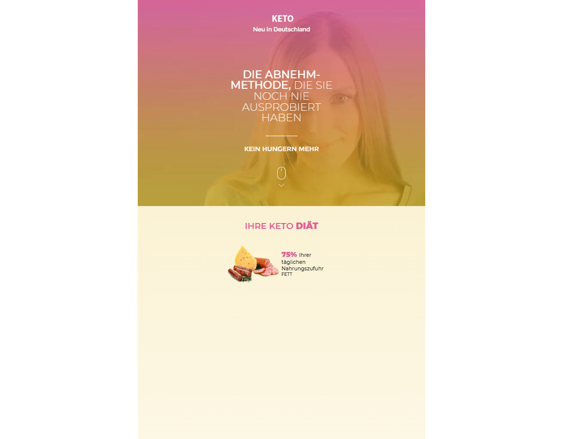 Keto-Produkt Erklärung
