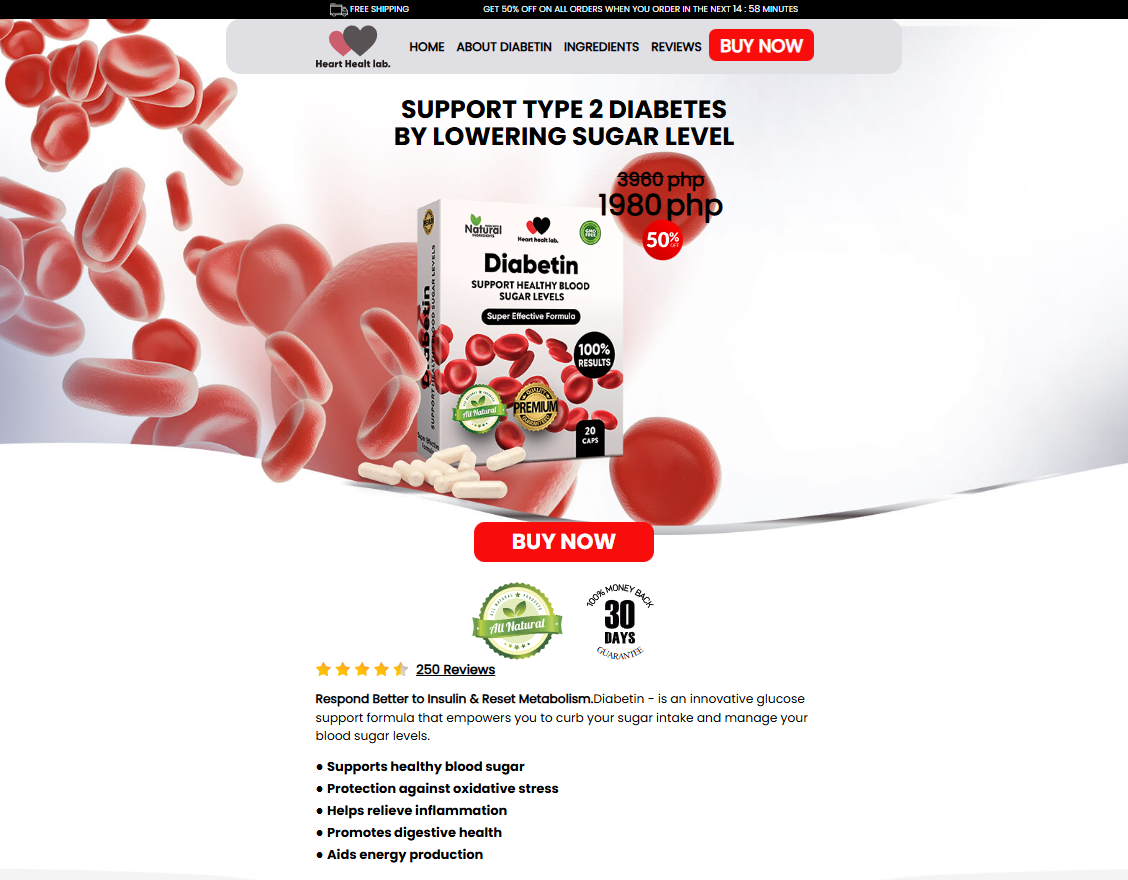 Diabetin product packaging