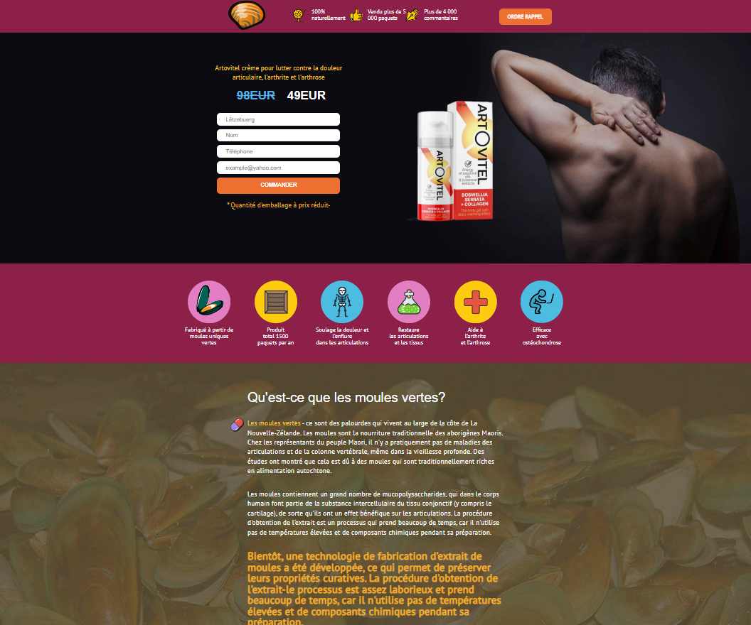 Artovitel product overview