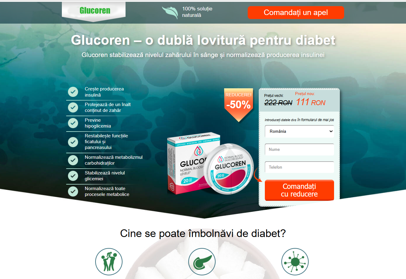 Imagine Glucoren - supliment sănătate