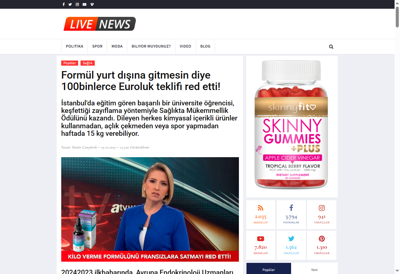 Skinny Gummies Ürünü