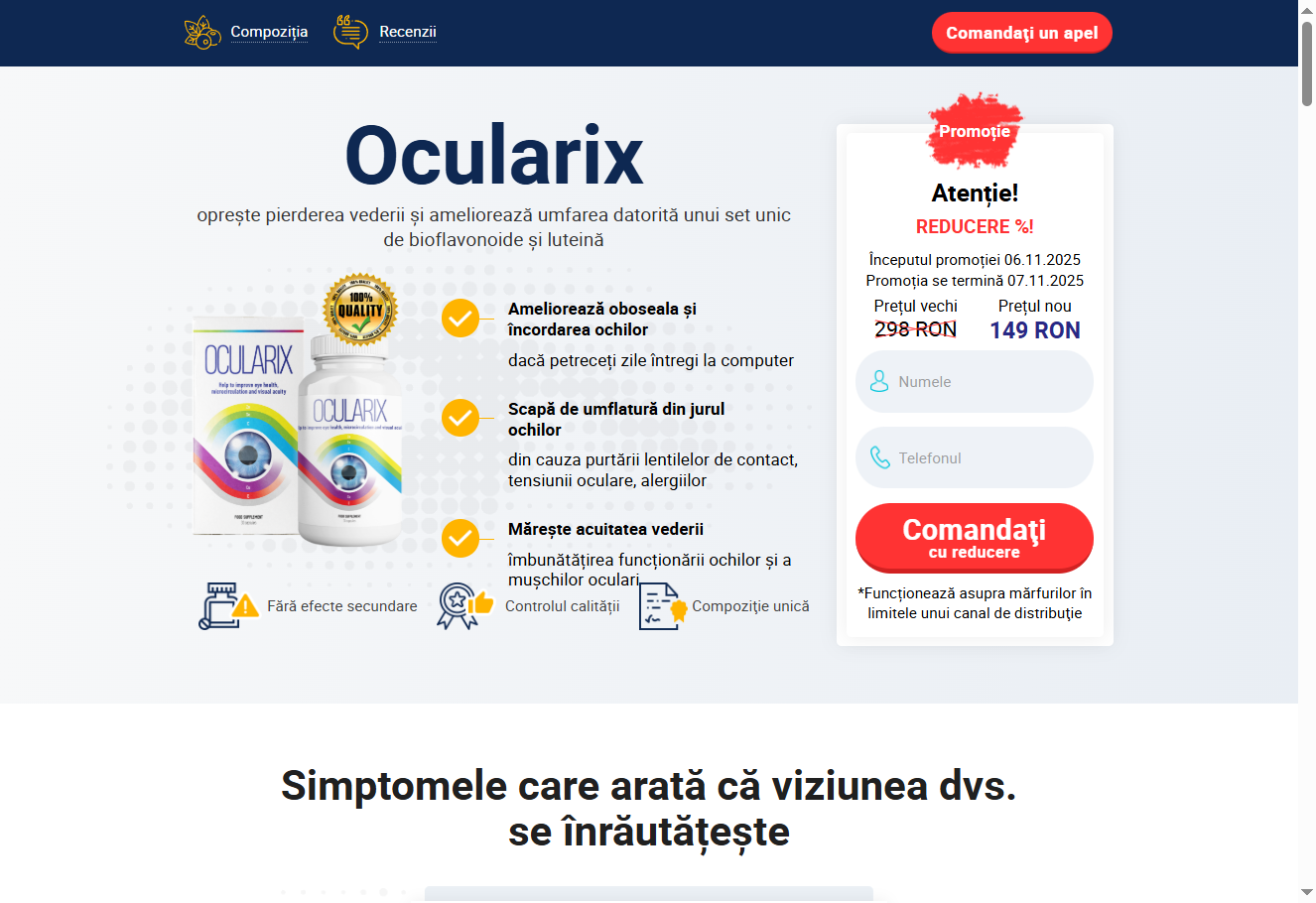 Imagine Ocularix - Supliment pentru ochi
