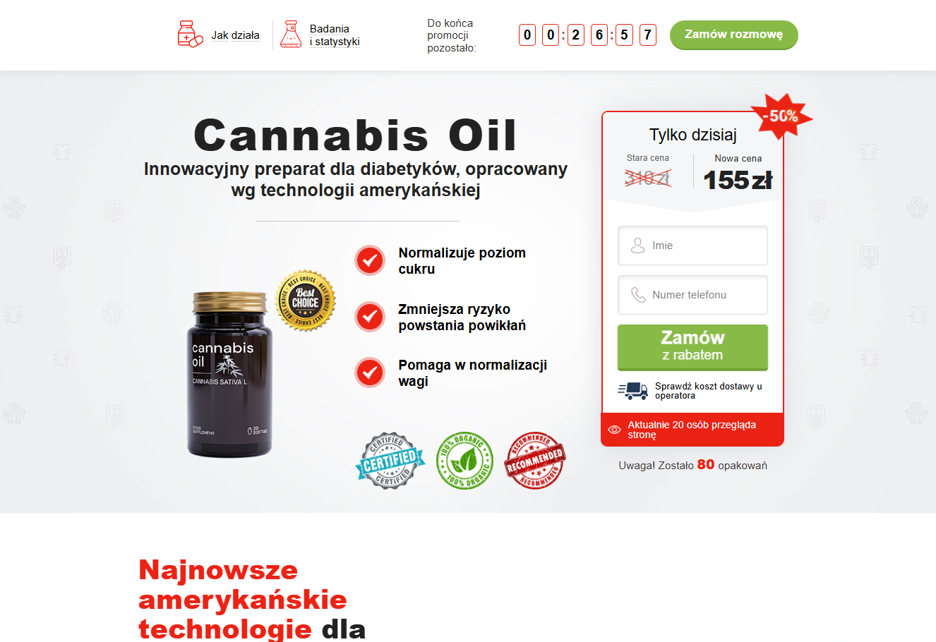 Olejek konopny - korzyści zdrowotne