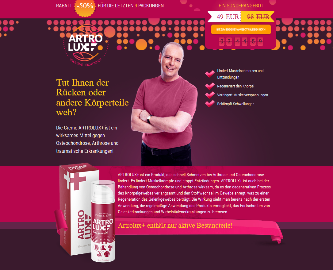 Artrolux+ Cream Verpackung