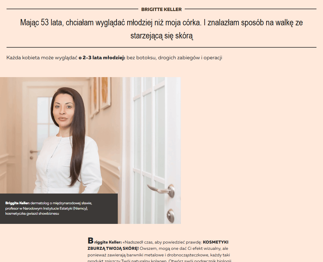 Pierwsza aplikacja Elesse Cream