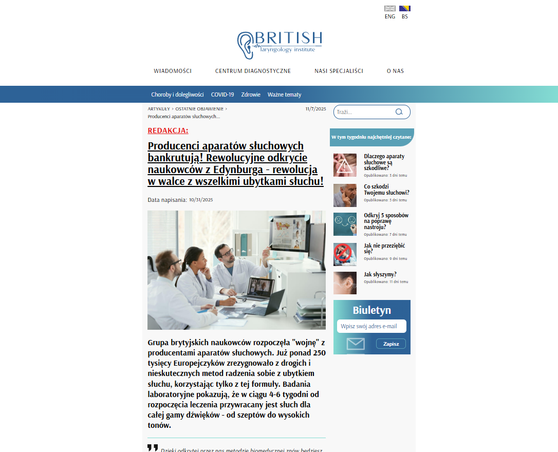 Earlick Forte – opakowanie produktu