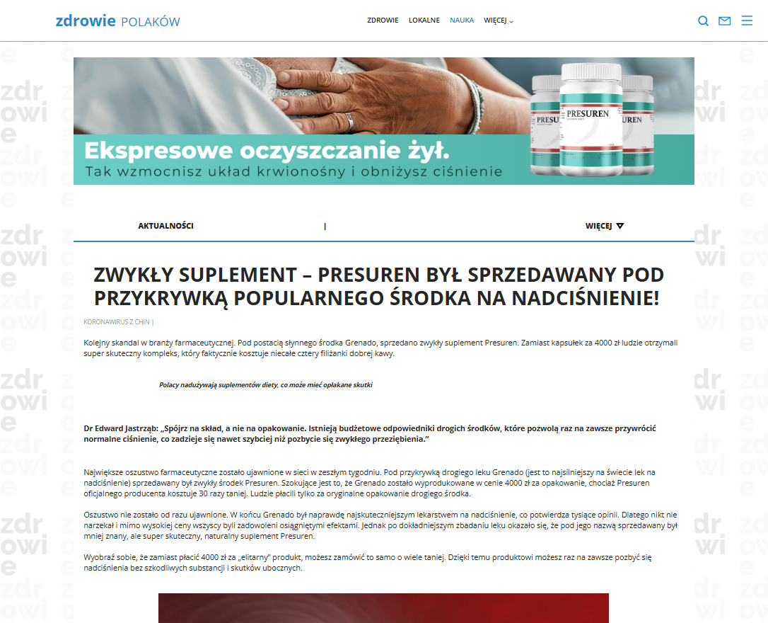 Presuren Cardio – opakowanie produktu